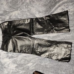 Black leather pants. Size 8